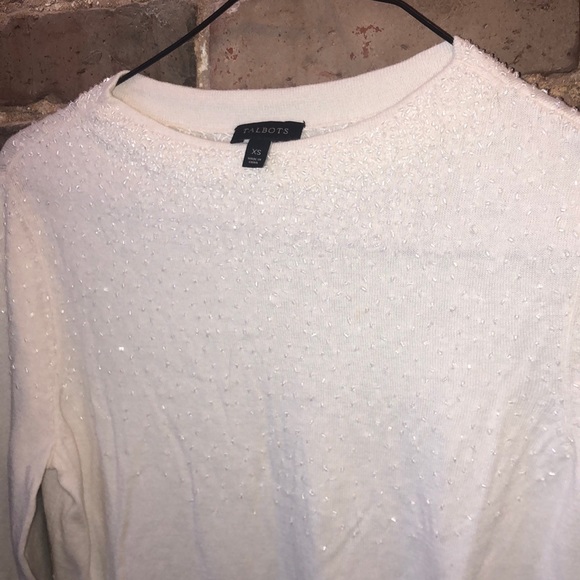 Talbots Sweaters - Talbots White Crew Neck Sweater